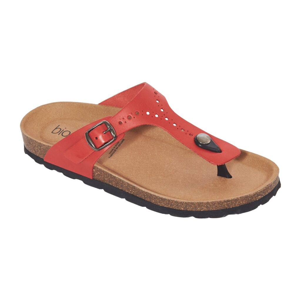 Biotime_Women_Brooke_Leather_Sandals_Dark_Coral
