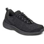 Orthofeet Women’s Coral No-Tie Black Sneakers